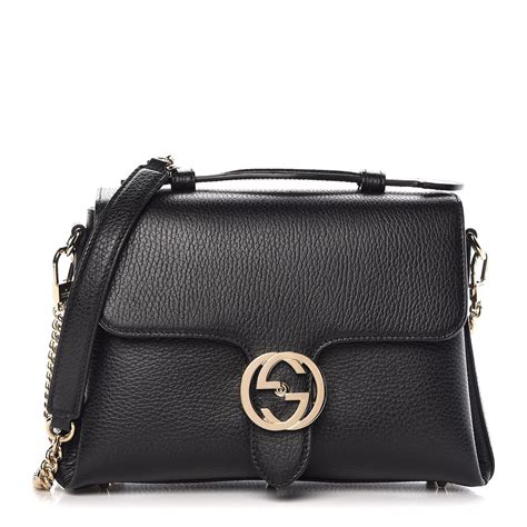 GUCCI Dollar Calfskin Medium Interlocking G Top Handle 